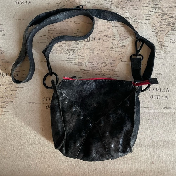 Hammitt Andrew Crossbody Convertible Leather/ Suede with Red leather Interior - Picture 1 of 16
